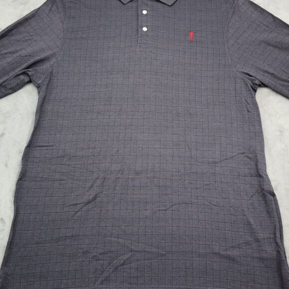 Payne Stewart Shirt Mens LS L Black Gray Check Legacy Polo 100% cotton Casual - Picture 13 of 16